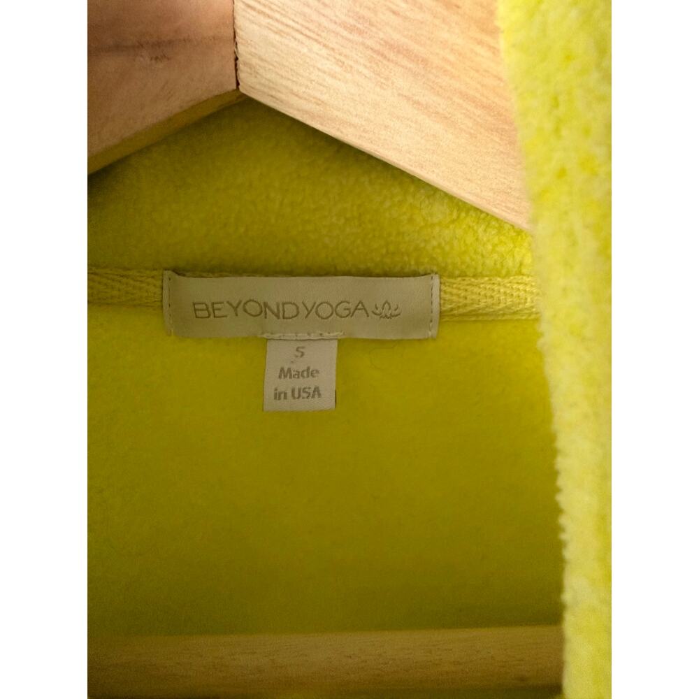 Beyond Yoga Womens Small Neon Yellow Fleece Quarter Zip Pullover - Picture 3 of 3